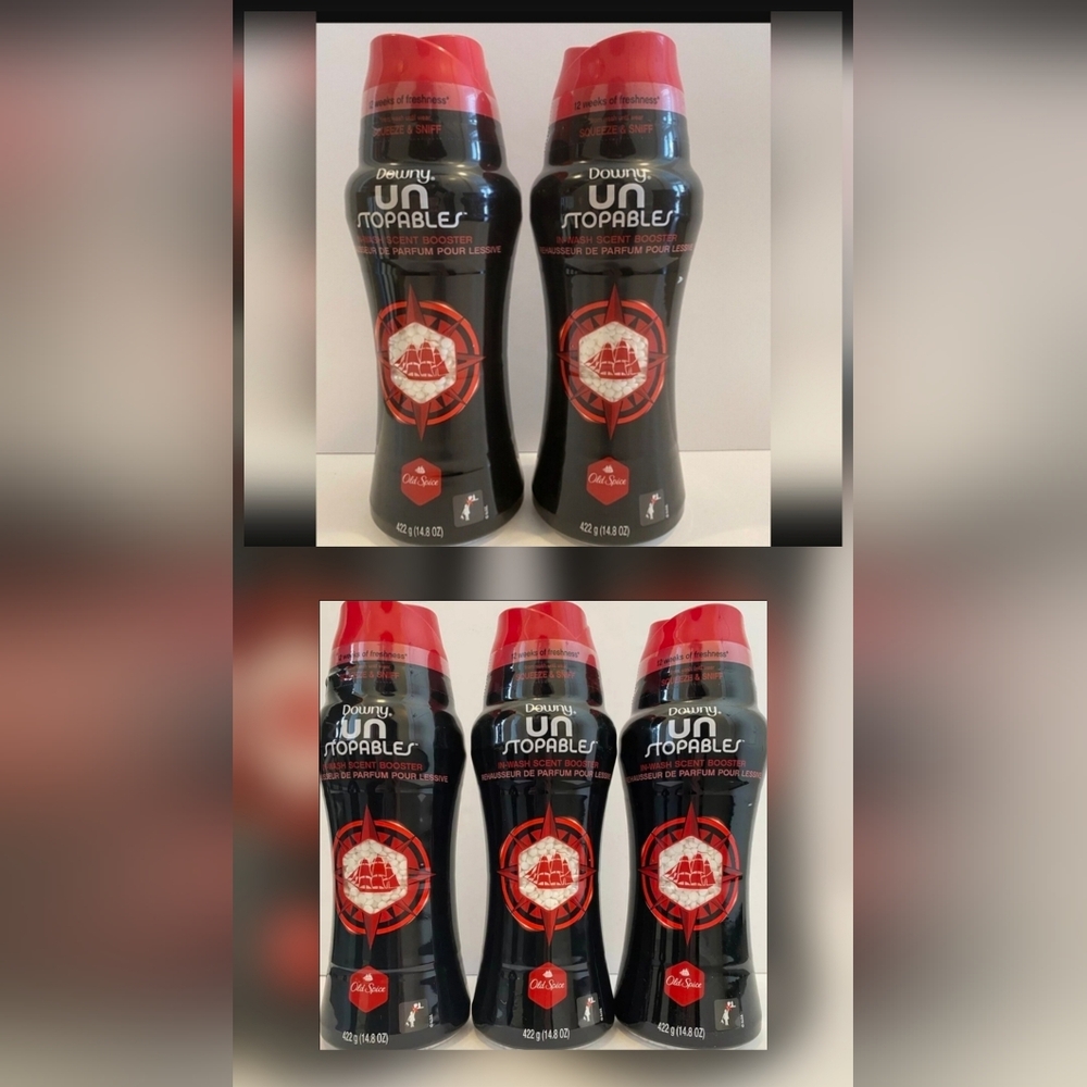 5 Old Spice Downy Unstopables in-Wash Scent Booster Beads Old Spice  14.8 Oz